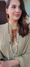 Load image into Gallery viewer, Leather fringed necklace
