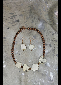 Howlite nugget necklace