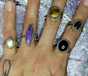 Tiger's eye rings