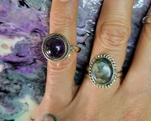 Labradorite rings