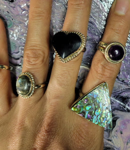 Amethyst rings