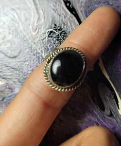 Obsidian ring