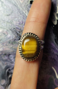 Tiger's eye rings