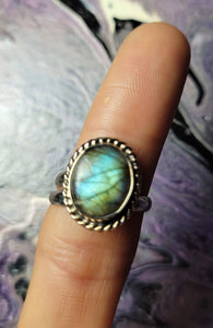 Labradorite rings