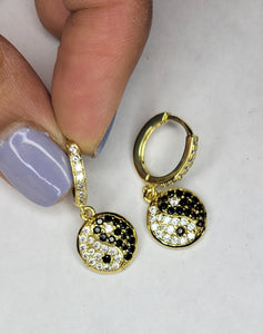 Yin yang Rhinestone Earrings