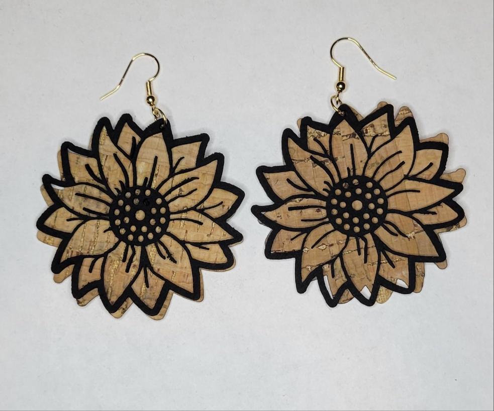 Sunflower earrings