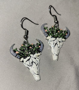 Bull skull earrings