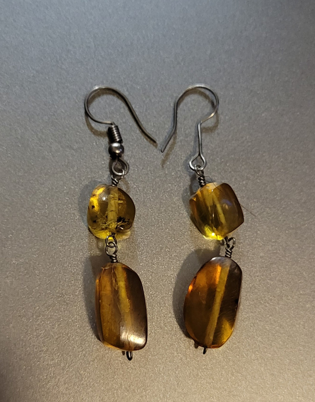 Amber earrings