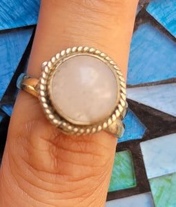 White rutilated ring