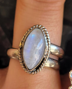 Moonstone rings