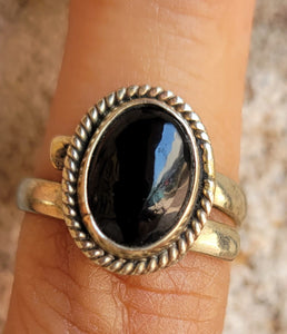 Obsidian ring