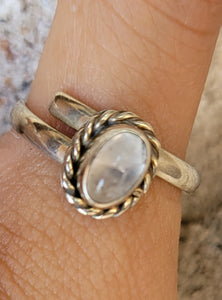 Clear quartz ring