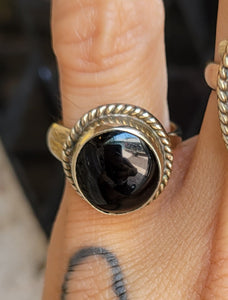 Obsidian ring