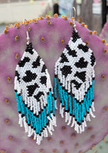 Load image into Gallery viewer, Bohemian cow earrings
