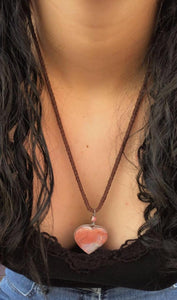 Agate heart necklace