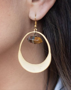 Tiger's eye earrings