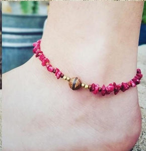 Coral anklet