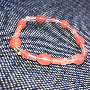 Cherry quartz bracelets