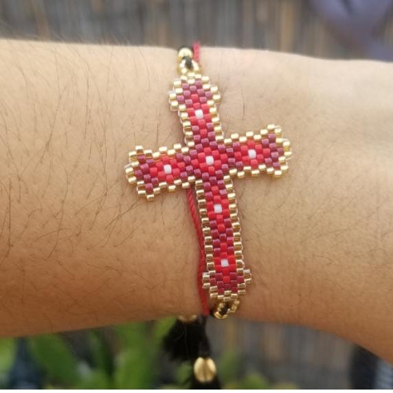 Cross miyuki bracelets