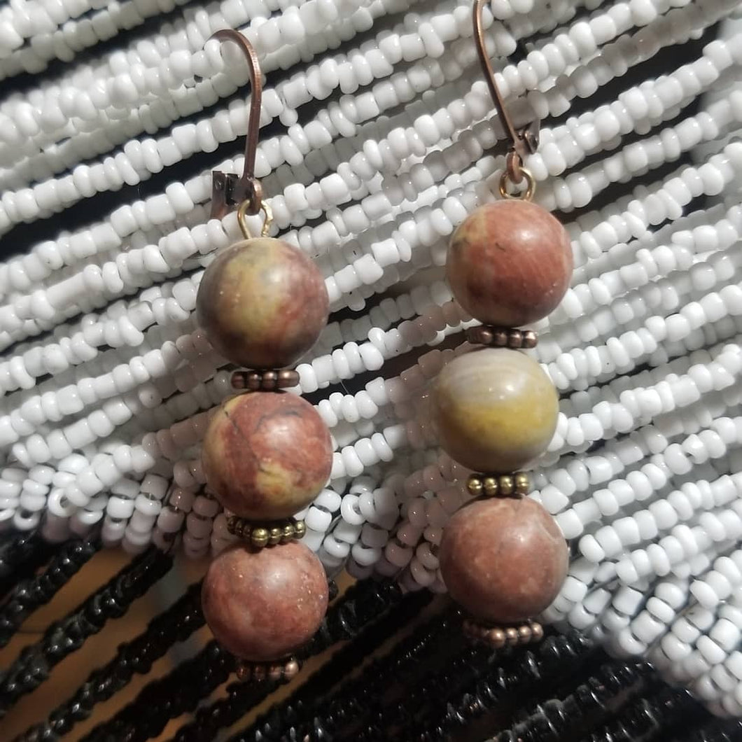 Jasper matte earrings