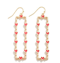 Load image into Gallery viewer, Heart drop earrings
