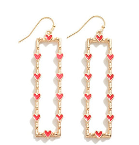 Heart drop earrings