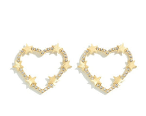 Heart drop earrings