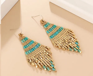 Metallic bohemian earrings