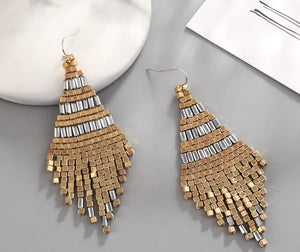 Metallic bohemian earrings