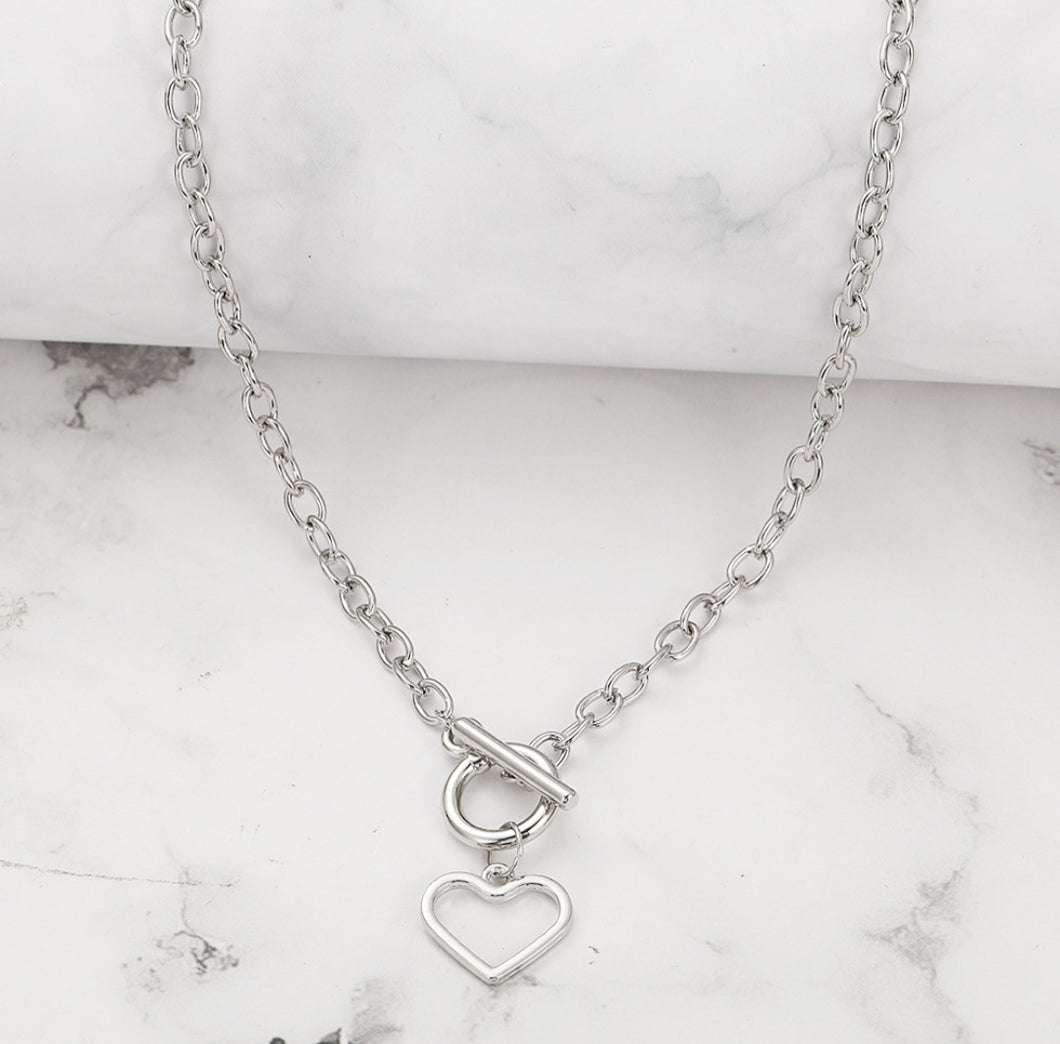 Heart pendant buckle alloy