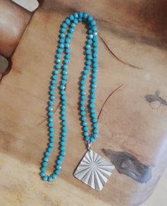 Crystal turquoise necklace