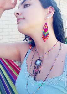 Rainbow dreamcatcher necklace