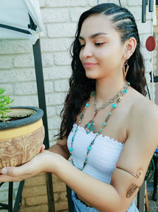 Natural stones necklace (Turquoise colors)