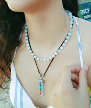 Load image into Gallery viewer, 7 Chakra quartz pendant necklace
