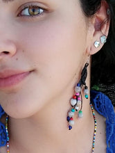 Load image into Gallery viewer, Seeds and coffee beads earrings
