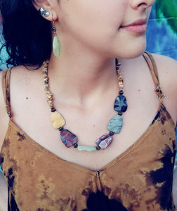 Jasper beads necklace