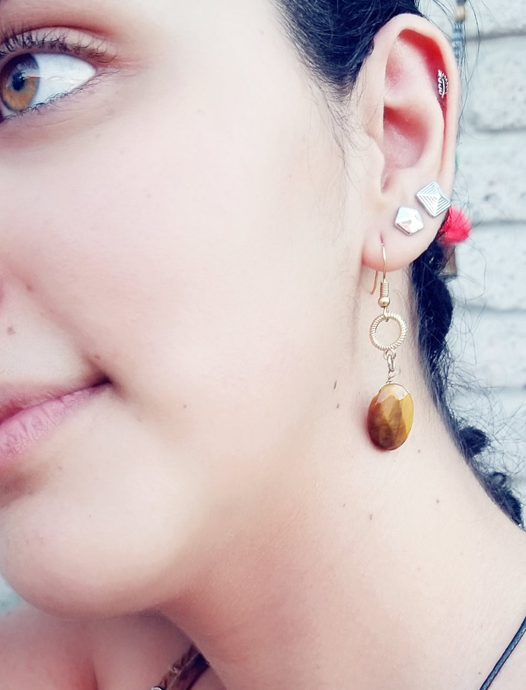 Tiger's eye earrings