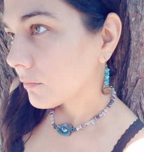 Turquoise peace earrings