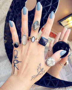 Moonstone rings